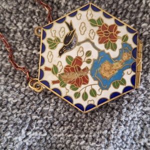 Vintage preowned cloisonné pendant.